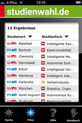 studienwahl.de screenshot 4