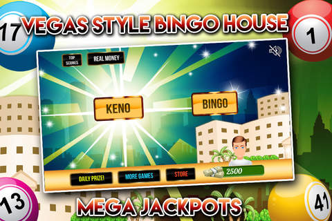 Bingo House of Vegas with Keno Craze and Big Jackpot Wheel of Fun! screenshot 2