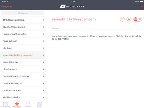 免費下載商業APP|MDictionary  –  English-Spanish  Dictionary  of  business  and  finance terms, with categories app開箱文|APP開箱王