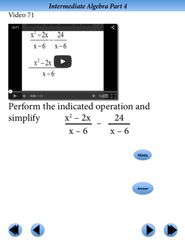 Intermediate Algebra Final Exam Review Part 4 screenshot 2