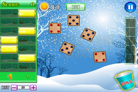 A Lucky Yatzy (Yahtzee) Winter in Wonderland Dice Jackpot Casino Games Free screenshot 4
