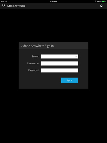 Adobe Anywhere for iPad screenshot 2