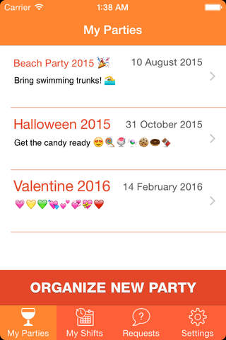 Partyplanner – The Best Way to Plan the Shifts for Your Next Party screenshot 2