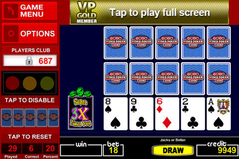 Video Poker Pocket screenshot 3