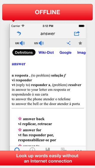 【免費書籍App】Advanced English Portuguese Dictionary & Translation PRO - Dicionário Inglês Português-APP點子