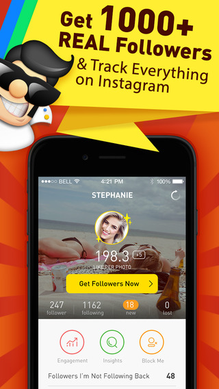 Followers Powers for Instagram - free follow and unfollow tracker app