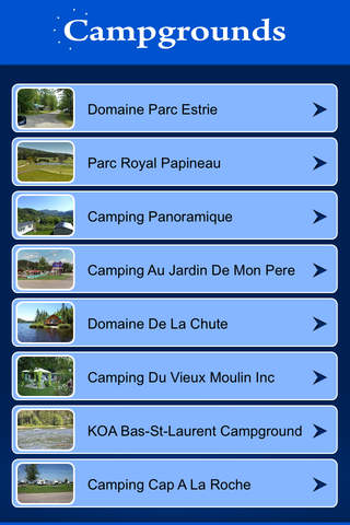 Quebec Campgrounds screenshot 2