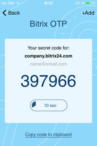 Bitrix24 OTP screenshot 4
