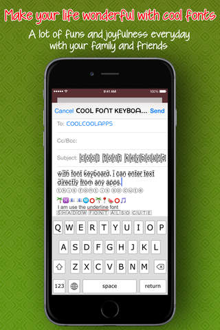 Font Keyboard ™ - native keyboard extension for iOS 8 screenshot 4