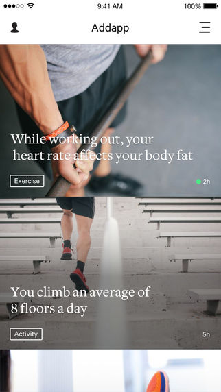 Addapp - Personal insights into your health fitness sleep nutrition and overall well-being