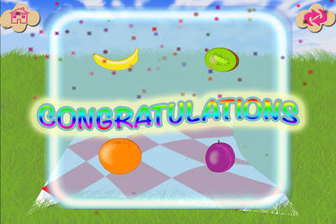 Fruits Wood Puzzle Preschool Learning Experience Match Game screenshot 3