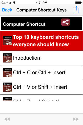 Computer Shortcut Keys Guide screenshot 3