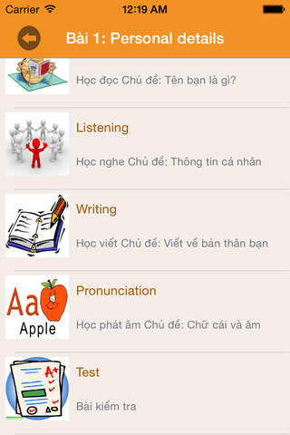 Tieng Anh Co Ban 1 ( Tieng Anh 123 - English Basic 1) screenshot 3