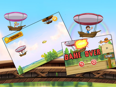 【免費遊戲App】Awesome Airship - Kids Flying On A Sky Blimp-APP點子