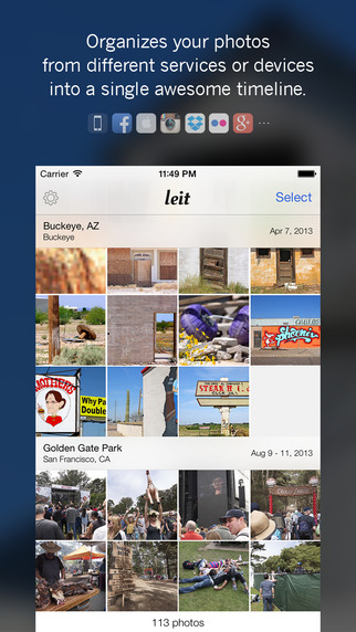 Leit: A scattered carousel album aggregator