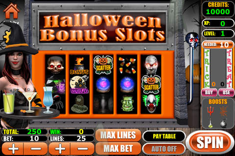 Scary Halloween Bonus Slots - Free Vegas Casino Machine Craze Trick or Treat screenshot 2