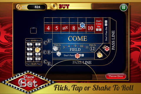 Craps - Best Vegas Style Casino Betting Game Pro screenshot 3