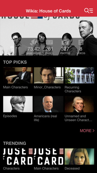 Wikia: House of Cards Fan App