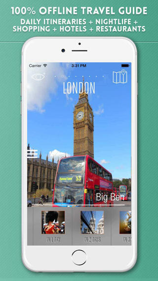 London Travel Guide with Offline City Street and Undergound Maps