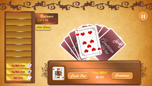 American HiLo Casino Card Master - Best Las Vegas casino game