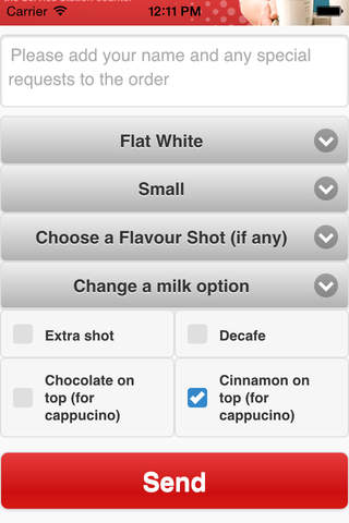 Oakleigh Coffee Ordering Application screenshot 2