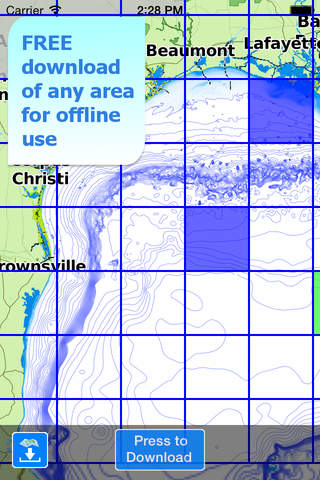 Aqua Map Alabama to Texas - Marine GPS Offline Nautical Charts for Fishing, Boating and Sailing screenshot 4