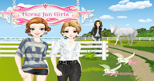 Horse Fan Girls - Dress up and make up game for kids who love horse games