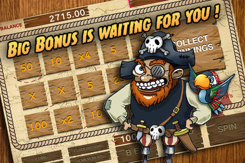 `` Pirate Treasure Kings Caribbean Slots Pro - Piratebay Slot Machine Game screenshot 2
