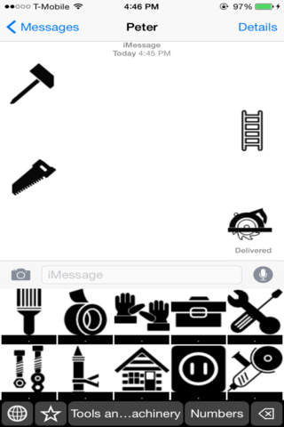 Tools and Machinery Stickers Keyboard: Using Machine Icons to Chat screenshot 2