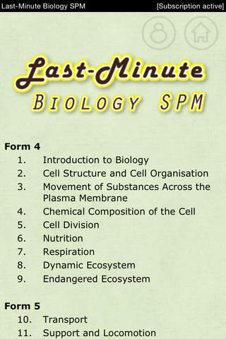 Last Minute Biology SPM screenshot 2