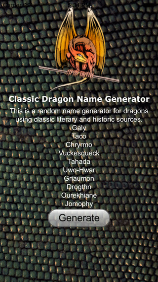 Dragon Name Gen Classic
