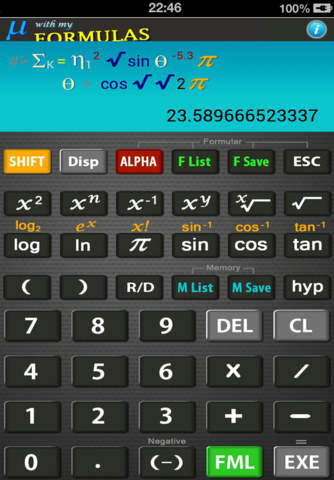 Scientific Calculator Mu Lite with my Formulas screenshot 3