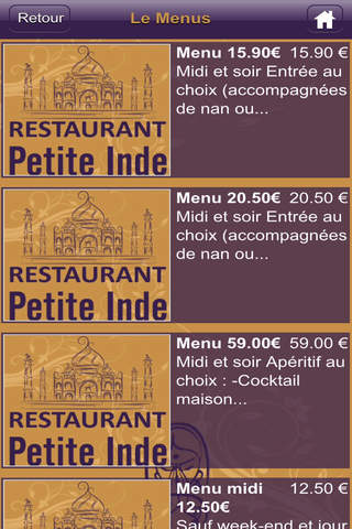 Restaurant Petite Inde screenshot 2