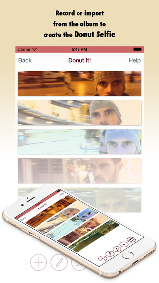 DonutSelfie App - Create Amazing Donut Selfie Video with Background Music