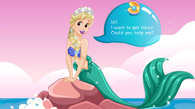 Mermaid Gets Inked