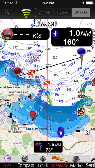 Elba Island GPS Nautical charts