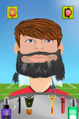 A Soccer Stars Celebrity Shave (Shaving) - Makeover Beard Salon Me Game For Kids Free screenshot 4