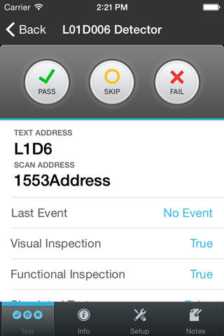 Gamewell-FCI eVance Services Inspection Manager screenshot 2