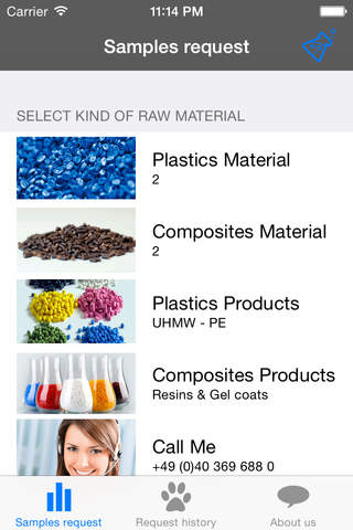 Velox Raw Supplier - Samples Request screenshot 3