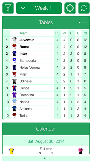 Italian Football Serie A 2015-2016 - Mobile Match Centre