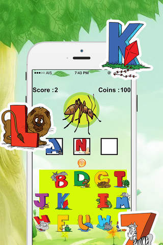 abc alphabet animal word matching practice screenshot 3