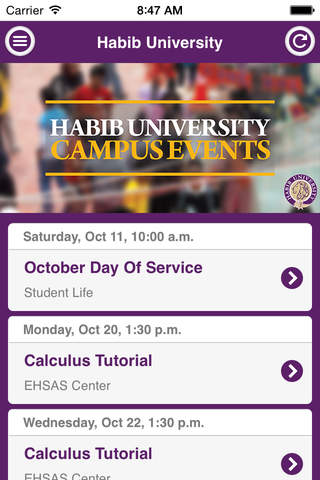 Habib University Events screenshot 2