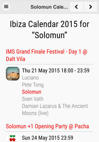 Ibiza Calendar screenshot 4