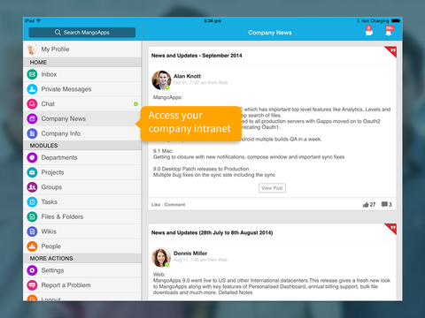 【免費商業App】MangoApps - Intranet, Collaboration, Messaging & Social in one platform-APP點子