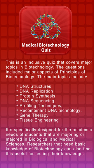 Medical Biotechnology Quiz
