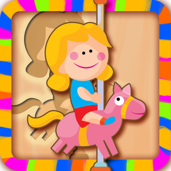 Free Toddler Puzzle Magical Jigsaw Shapes Game Cute Sounds Best Brain Development for Infant Child Preschool and Kids Theme Park Fun Woozzle LOGO-APP點子