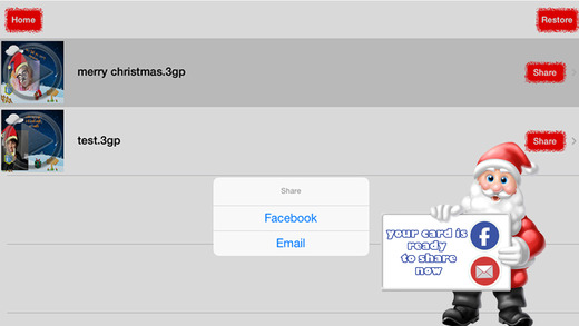 【免費生活App】Christmas video greeting card - Santa Claus free gift-APP點子