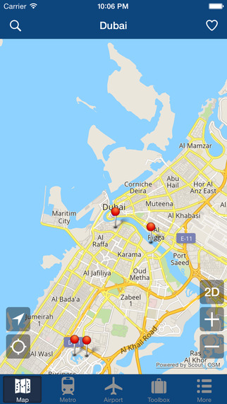 Dubai Offline Map - City Metro Airport and Travel Plan