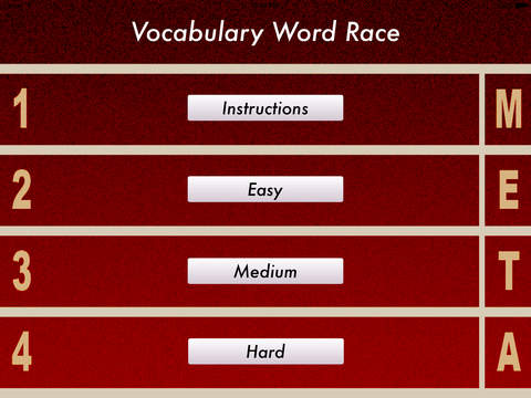 Vocabulary Word Race