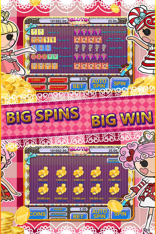 Slot Machines & Poker Mega Casino “ Lalaloopsy Dolls Slots Edition ” Pro screenshot 2